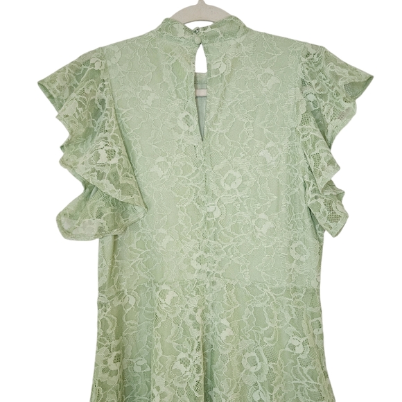 Maeve For Anthropologie Sleeveless Mock-Neck Lace Mini Dress - Picture 8 of 9